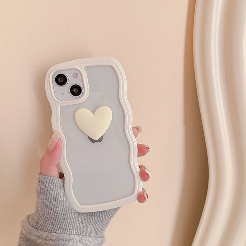 Title 5, Love Wave Border Phone Case Transparent 3D, pro...