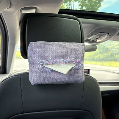 Tissue Holder, Car tissue box/set - xiaoxiangfeng-tissue-paper-purple