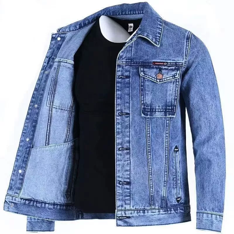 Осенняя джинсовая куртка oversize, плюс размер