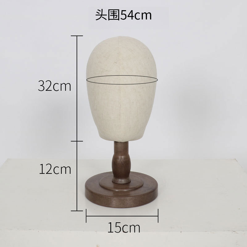 Maniquí de Cabeza para Sombreros y Pelucas de Plástico y Lino para Escaparate