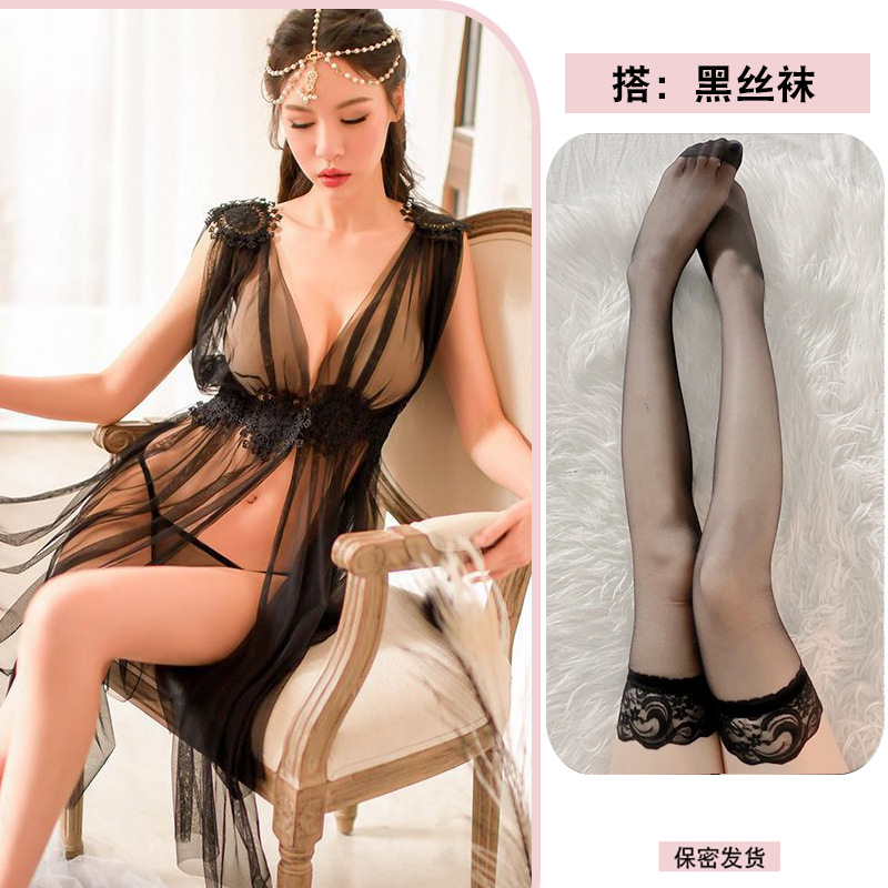 블랙+t팬츠+블랙스타킹