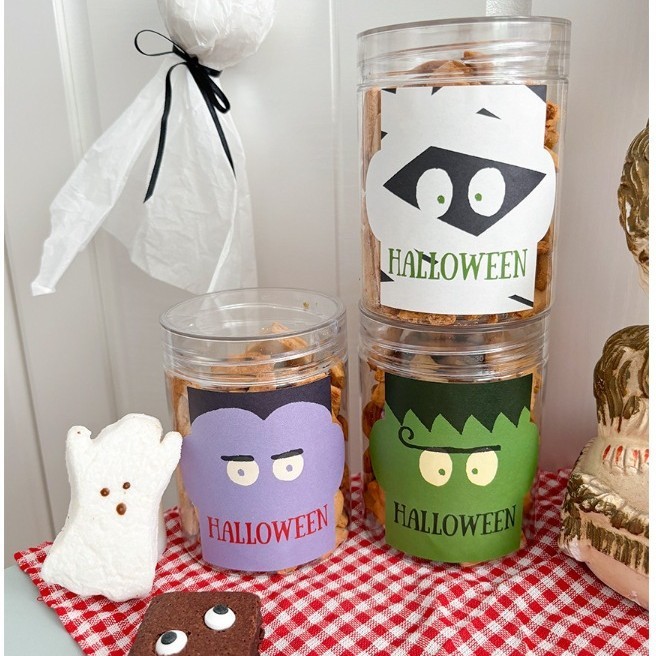6枚の価格のハロウィンの新型の異形の装飾のステッカーのdiyビスケットの樽の装飾はシールを貼って紙の包装を貼ります。|undefined