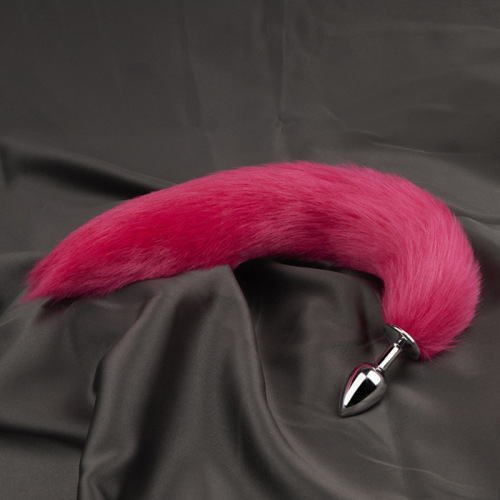 Fox tail metal anal plug sex toy, backyard flirting, female masturbation wear, artificial tail hair expansion prop