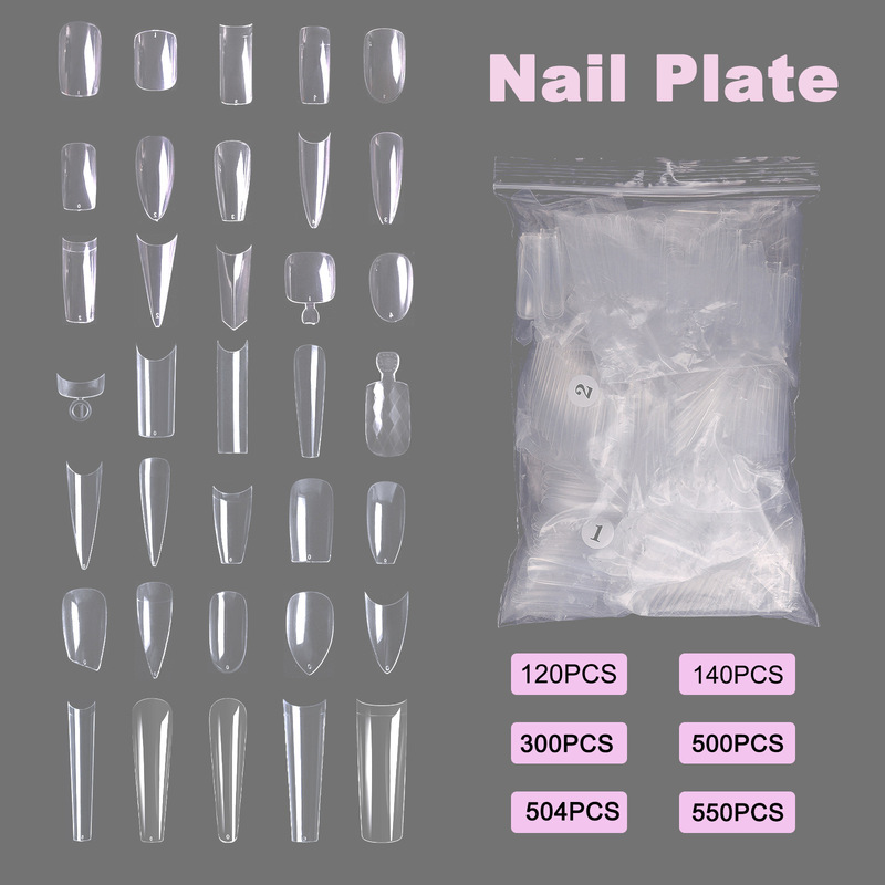 Cross-Border Nail Art French Style Full Cover Half Cover Fake Nail Patches Handmade Wearable Nails Factory Wholesale Ultra-Thin