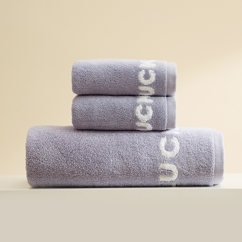 Cotton Type A Towel Bath Towel suit Cotton Towel Bath Towel Three-Piece Set Hand Gift Towel Gift Box