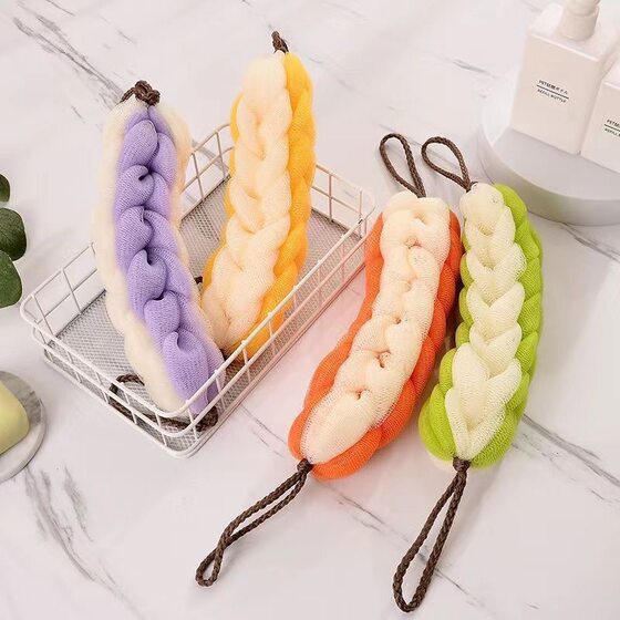 Bath Flower Strip for Rubbing Bath Dual-use Bath Strip Internet Popular Long Strip Durable and Strong Back Rubbing for Men and Women Oversized High-end