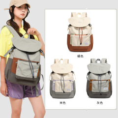 新しいカジュアルバックパック、見栄えの良い、ファッショナブルでシンプルな女の子の外出用バックパック、大容量、撥水性、軽量バックパック