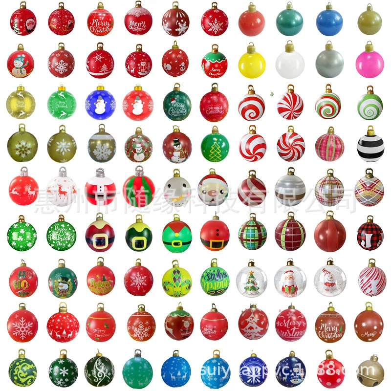 Новая оптовая продажа, ПВХ надувной 60 см, рождественский шар, украшение для стадиона, ткань для вечеринки, атмосфера, шар, макет двора