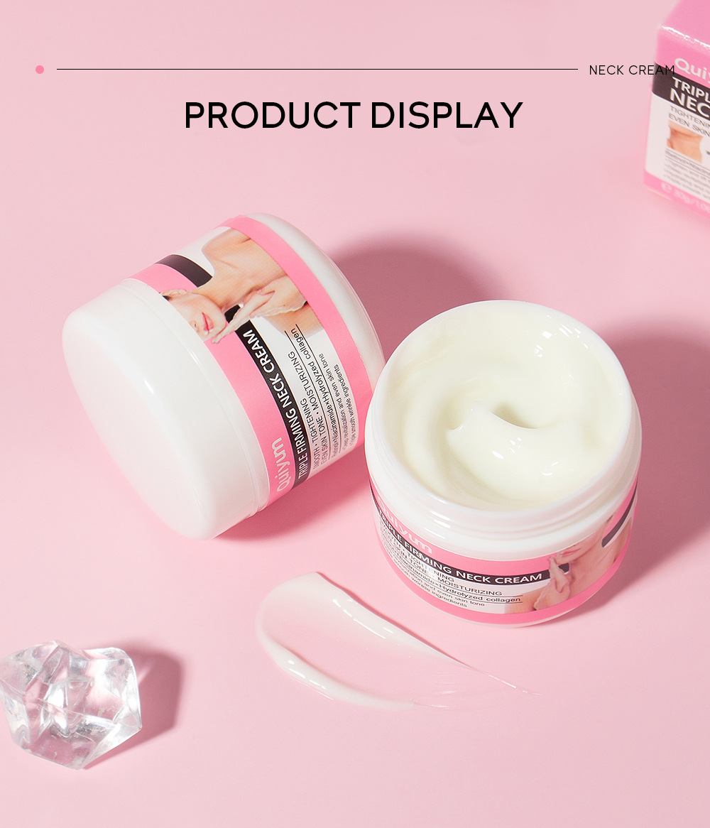 Cross-border QUIYUM Neck Cream 30g for neck care, hydrating, moisturizing and brightening skin tone. Brand manufacturer in stock supply undefined