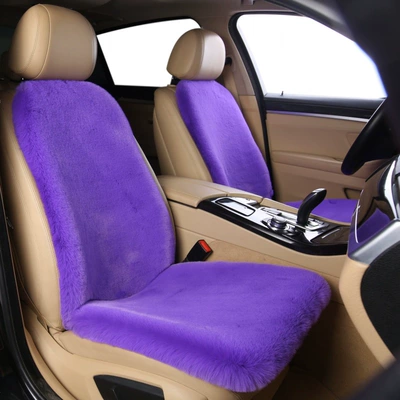 Seat Car Seat Cushion Rear — Wool pad - four-layers-of-thickening-1-single-seat-1-backrest-purple