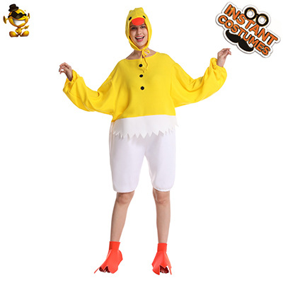 Adulto divertido Chick jumpsuit Cosplay traje etapa rendimiento vestido de fiesta distribución al por mayor