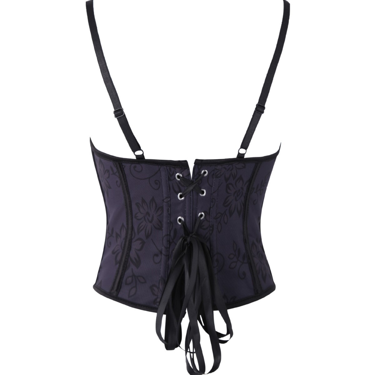 Nuevo estilo francés negro delantera cabina con cojín de pecho para apoyar el pecho para reunir hueso de pescado ajustado vestido exterior transfronterizo