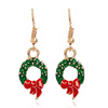 Christmas metal earrings, European style, with snowflakes, factory direct supply