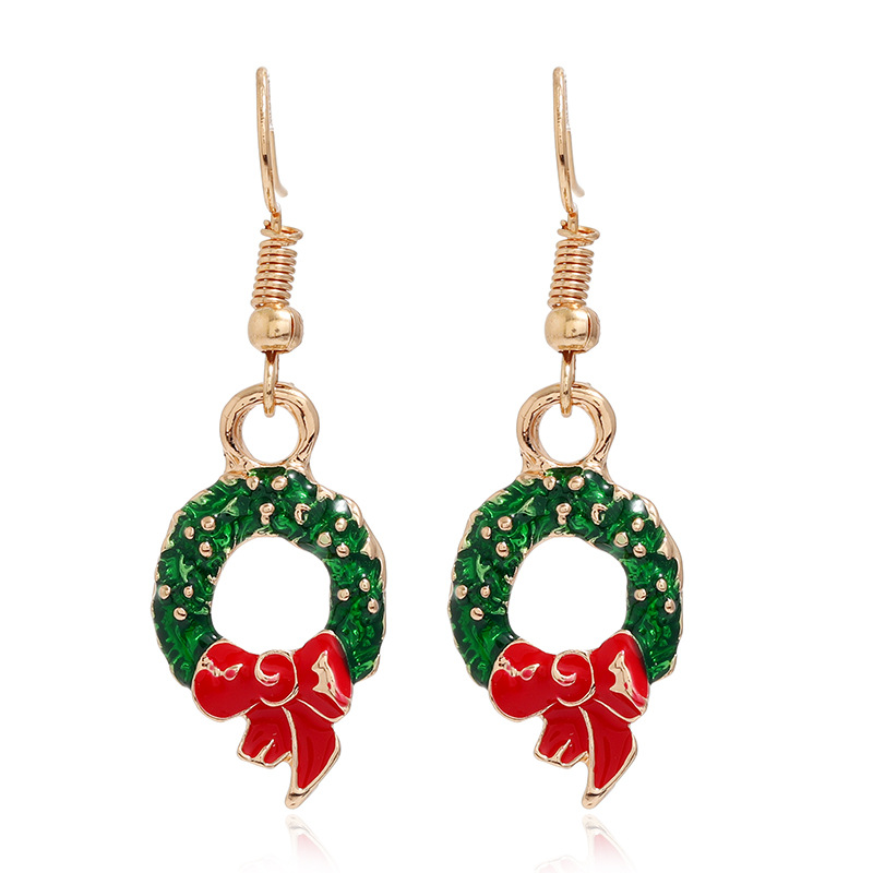 Moda Árbol De Navidad Papá Noel Aleación Enchapado Mujeres Pendientes De Gota 1 Par display picture 20