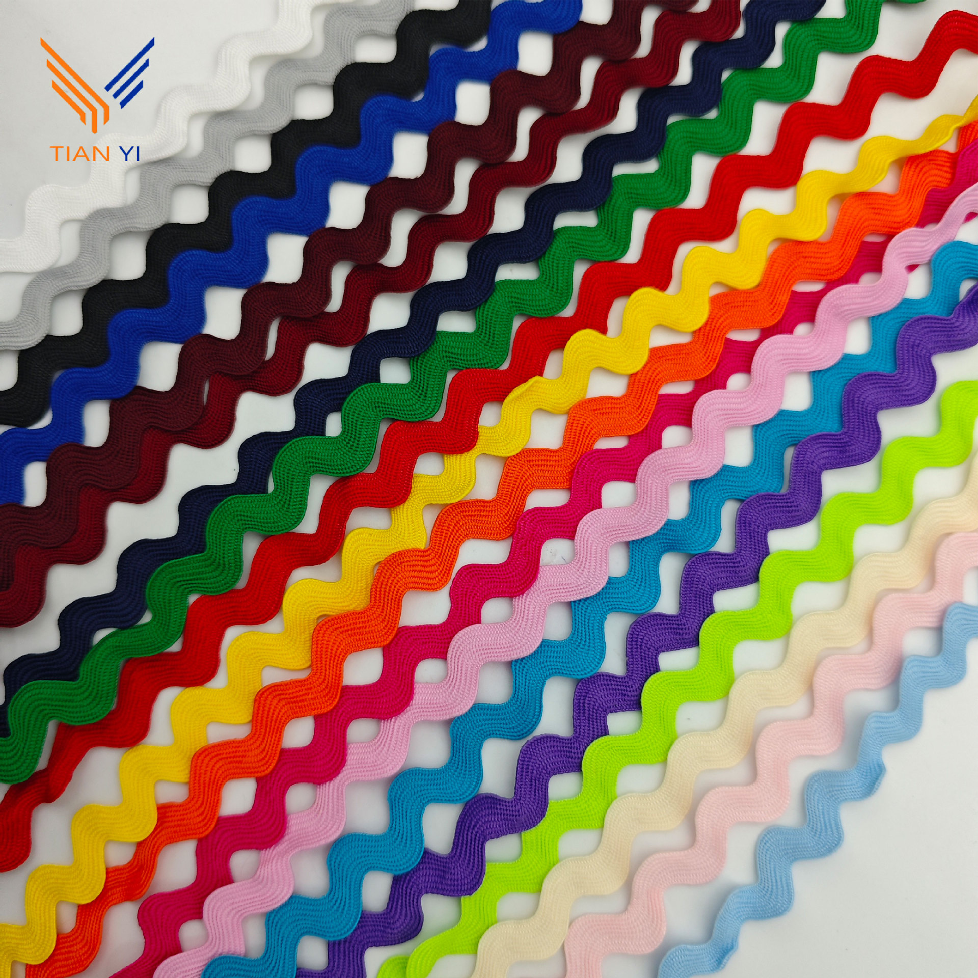 9MM tejido con borde curvo correas onduladas cortina almohada decoración de mochila Lolita Hanfu encaje en forma de S accesorios