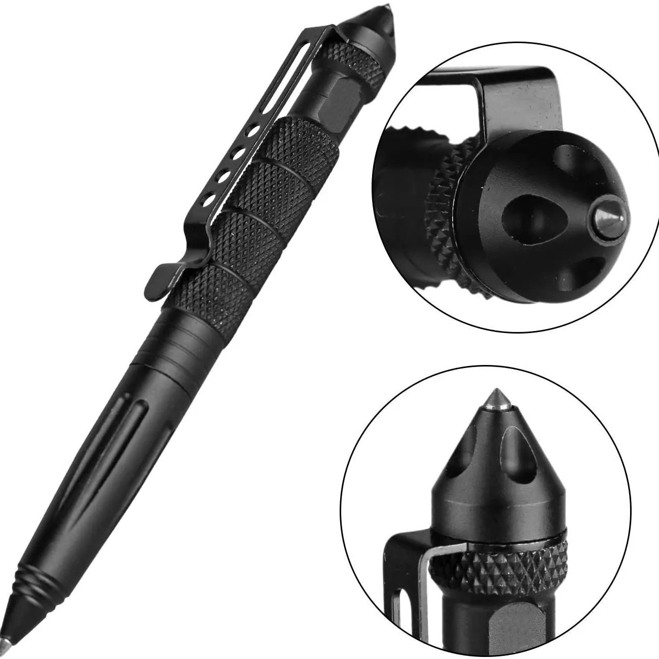 Pen de defensa táctica de cabeza de acero de tungsteno B2 de autodefensa al aire libre Pen de guerra especial multifuncional EDC Pen de firma de supervivencia de ventana rota al aire libre