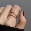 Line ring, minimalistic jewelry, silver 925 sample, European style, on index finger, Aliexpress