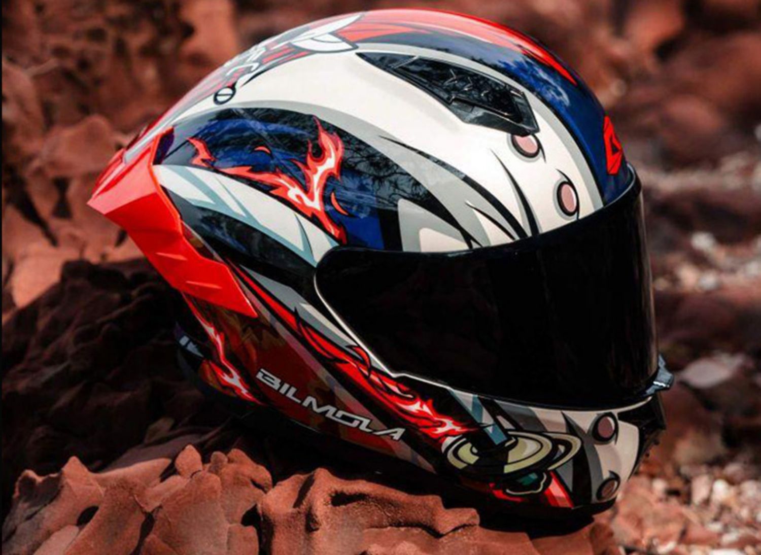 BILMOLA Helmet One Piece Motorcycle Full Helmet Anti-Fog