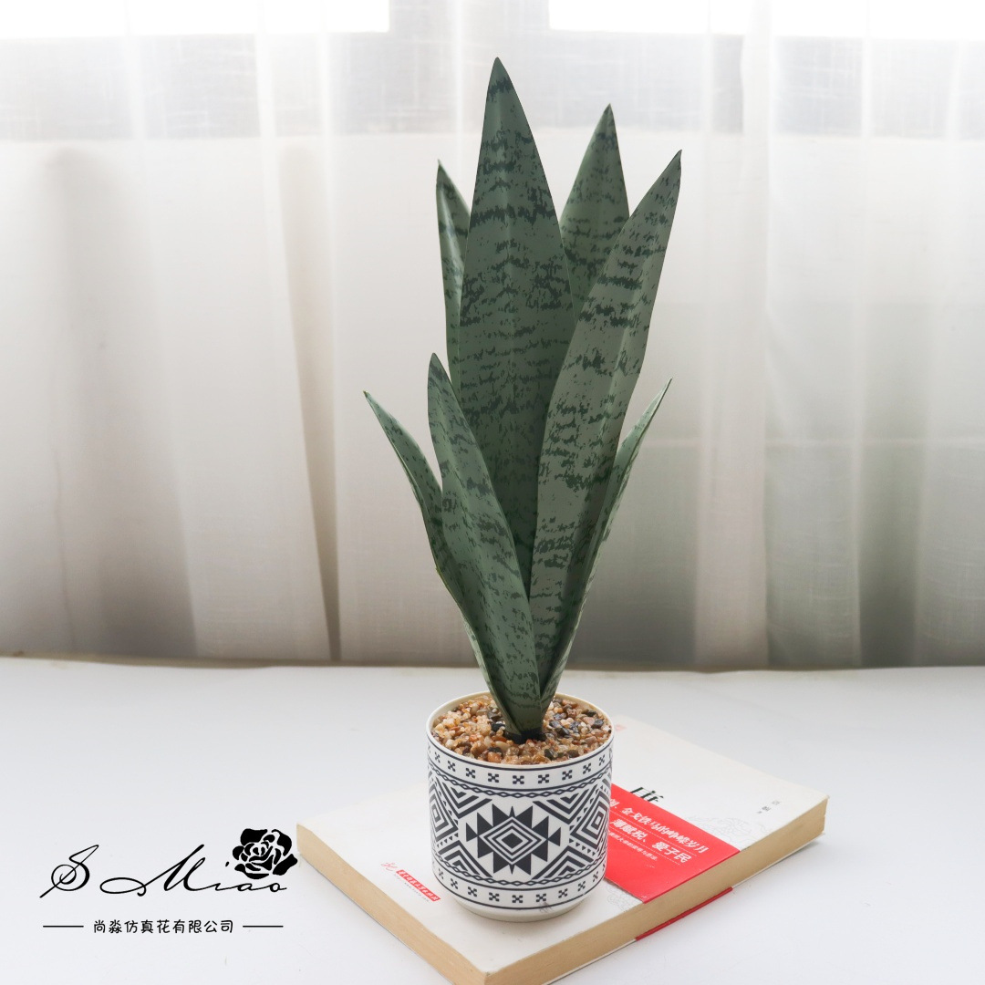 Flores falsas de alta calidad hojas de orquídea tigre flores de simulación de bonsai decoración creativa de moda plantación verde artificial simulación de maceta