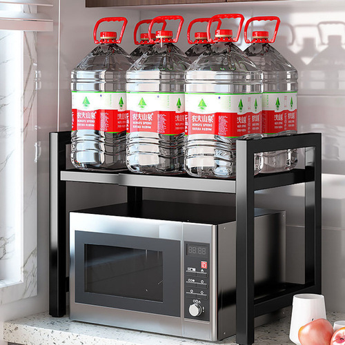 Wholesale household microwave shelf condiment shelf tabletop oven stand rice cooker extendable kitchen storage rack
