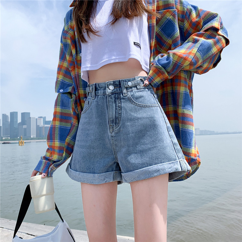 High-Waisted Denim Shorts for Women, Slimming, Loose Fit, Summer 2026 New Style, Spring Fashion, Trendy Outerwear for Women