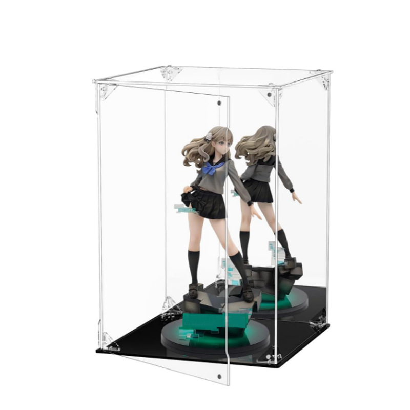 Caja ciega de almacenamiento estante de exhibición burbuja mate caja de Presentación hecha a mano acrílico transparente a prueba de polvo modelo caja de almacenamiento