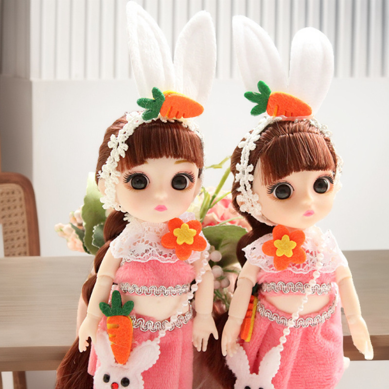 6 Inch Internet Celebrant Same-style Douluo Mainland Tang Three Small Dance Vinyl Hand-made Constant Tide Confused Barbie Toy Soft Bone Rabbit Pendulum