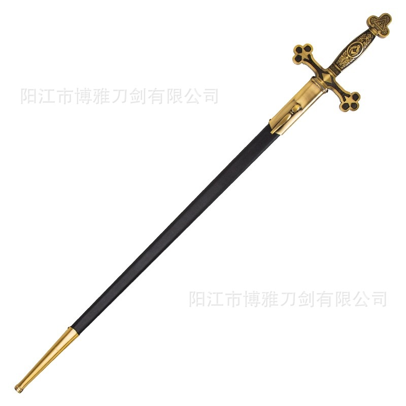 十字碧血剑金属西洋剑共济会剑好莱坞奇幻电影影视刀剑道具未开刃