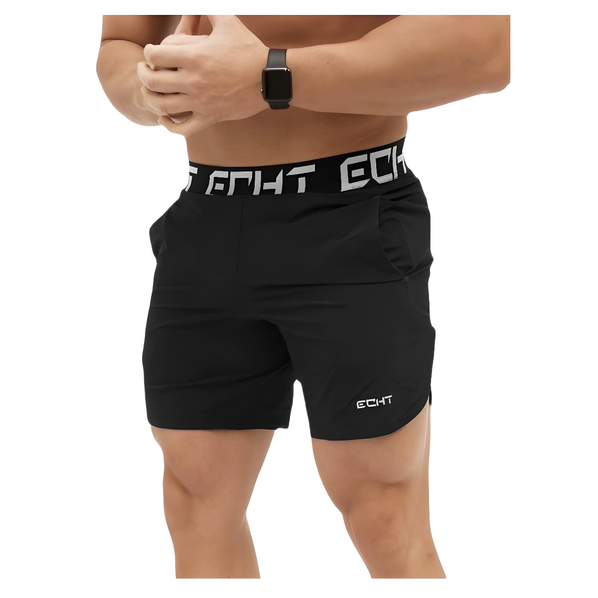 Тонкие повседневные шорты для мужчин, облегающие, в стиле фитнеса и бодибилдинга, для тренировок, бега, спортивные шорты, легкие и дышащие.