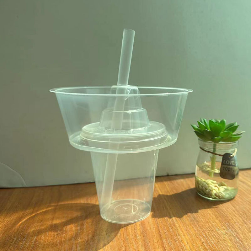 Taza de humo de celebridades de Internet, bolsa de freír con el pulgar, taza de coke, taza de olla caliente gruesa para caminar, bebida fría, taza de frutas, tazón, taza de Maocai