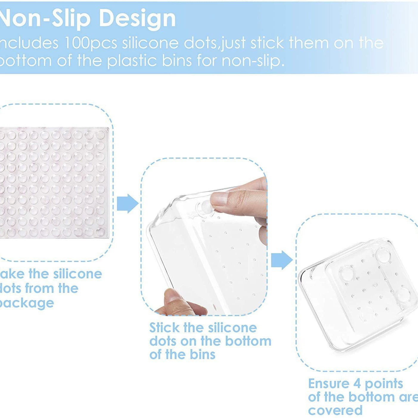 Transparent Storage Box Set, Multi-Size PET/PS Organizers for Dressing Table, Stackable
