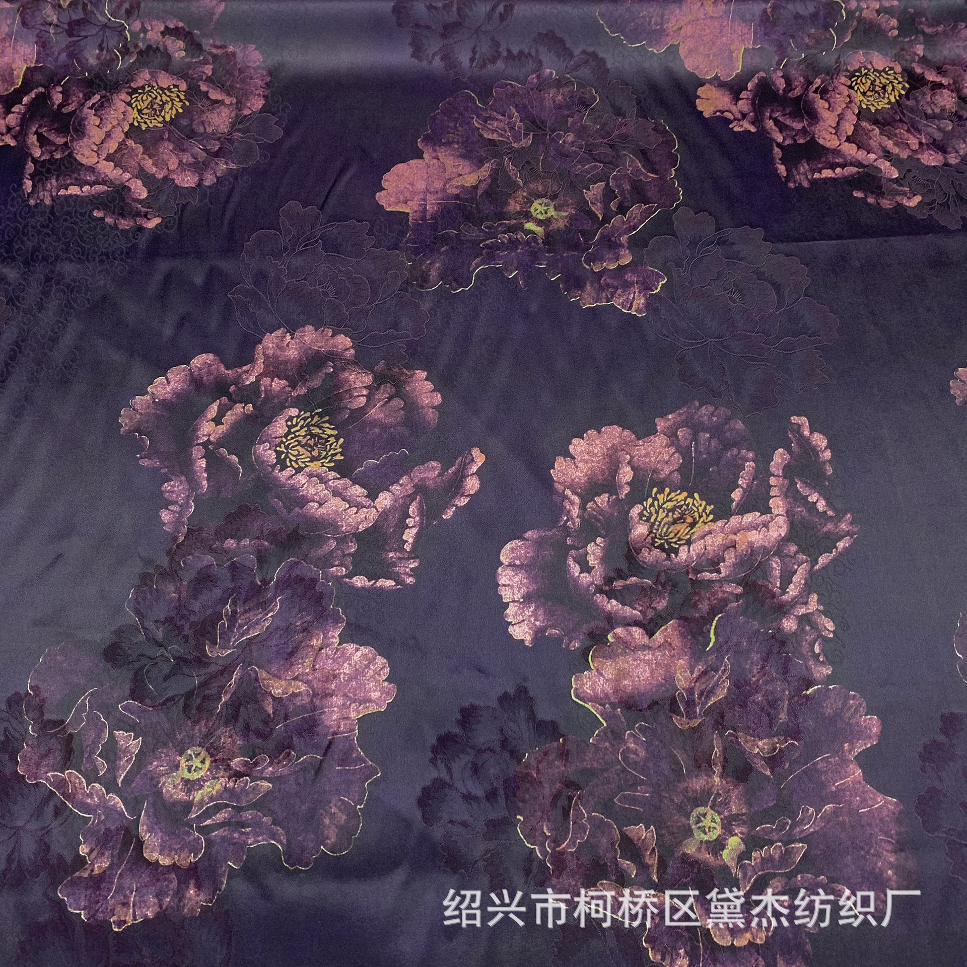 Peonía jacquard satin pequeño Tang tela impresa nueva ropa infantil china vestido de té tela colgante