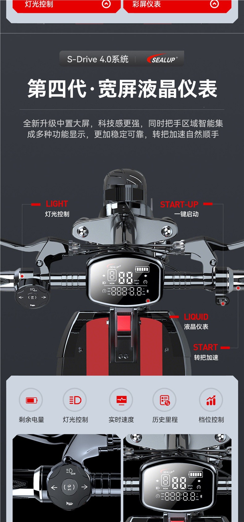 Hilop Electric Scooter Foldable Electric Vehicle Two-Wheeled Mobility Scooter Small Car Mini Electric Bike