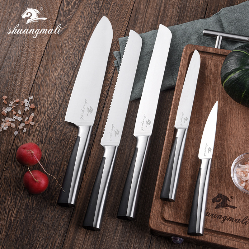 Cuchillo de comercio exterior 4Cr14 cuchillo de cocina de acero inoxidable cuchillo de cocinero japonés cortador de pan