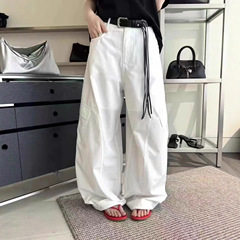 工装裤女2025夏季新款洋气百搭减龄休闲宽松显瘦阔腿裤时尚长裤子