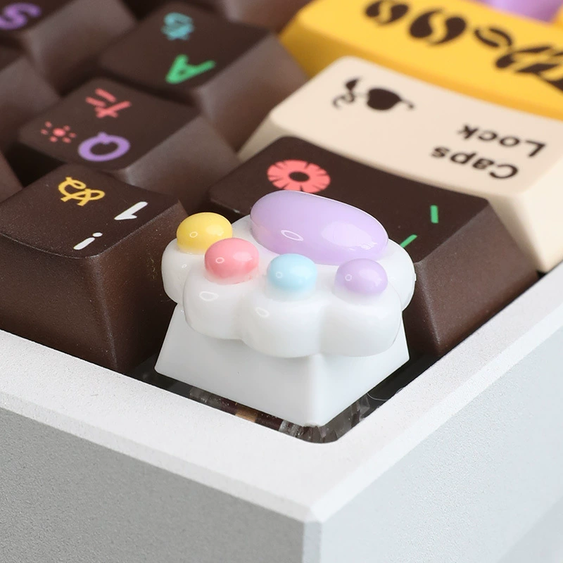 Cross-border hot-selling cat claw keycap personalized color keycap original design cute animal mechanical keycap
