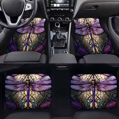 Dirt-Resistant, Wear-Resistant, Anti-Scratch Mats, Avtomobil döşəmə paspasları - x-car-floor-mat-41-3344cm-crystal-velvet-dot-plastic-bottom-two-piece-pack