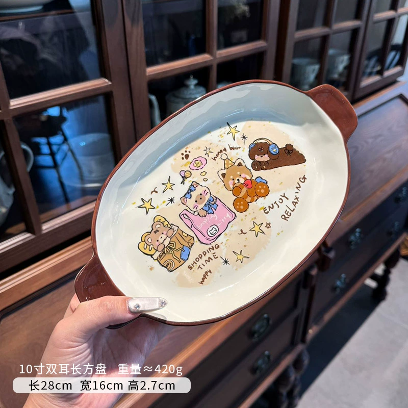 Cartoon ceramic high quality sophisticated tableware, with little bears