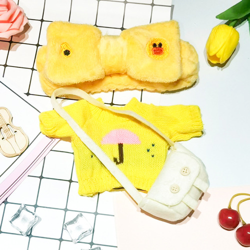 Internet-famous Hyaluronic Acid Duck Clothing Accessories: Plush Toy Outfits, Hats, and Matching Accessories—Including Mini Yellow Duck Doll Parts