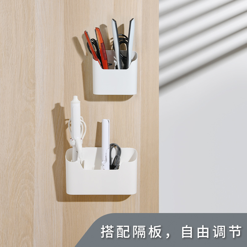 Caja de almacenamiento montada en la pared separada rack de almacenamiento de baño montado en la pared caja de almacenamiento de pared de múltiples rejillas de baño sin perforaciones