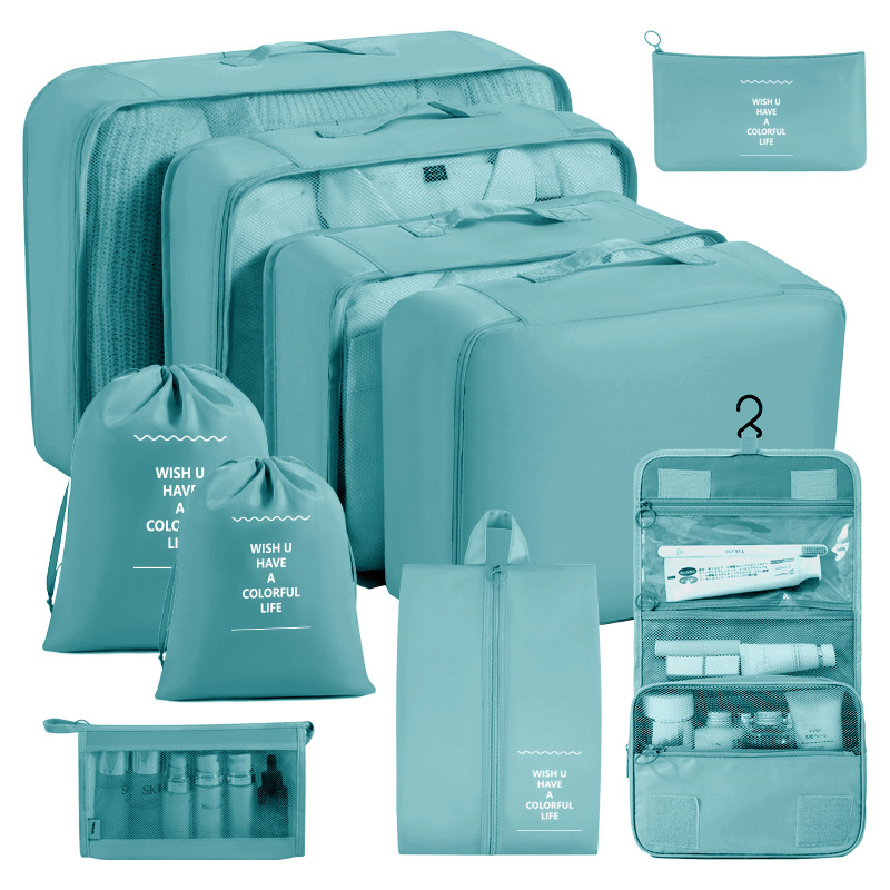Bolsa de almacenamiento de viaje transfronterizo de ocho piezas Bolsa de almacenamiento de viaje de negocios Bolsa de almacenamiento de gran capacidad Bolsa de almacenamiento de viaje impermeable