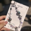 [Gray] Dreamcatcher butterfly crystal bracelet + zg transparent D buckle strip