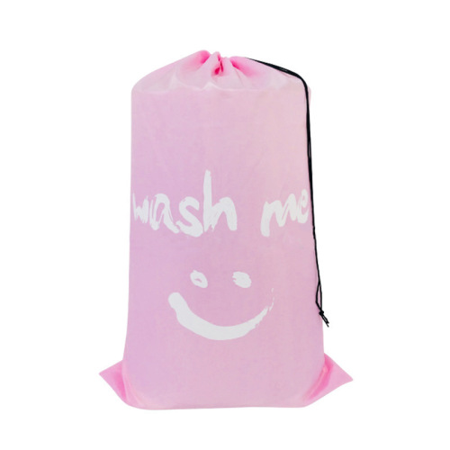 Smile Shape Nylon Laundry Bag Wash Me Travel Storage Pouch
