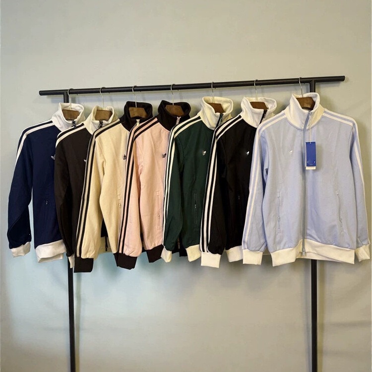 Cross-border foreign trade high-quality three-stripe cardigan jacket, unisex, suitable for spring and autumn, stylish and versatile jacket