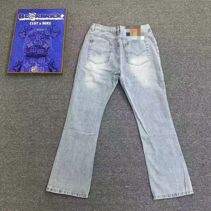 In-Stock Vintage 517 Jeans, Washed Micro-Flare Casual Straight-Leg High Street Cleanfit Washed Jeans for Men