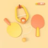 Lion Yellow [6 balls and two rackets]+suspension mail -oriented box