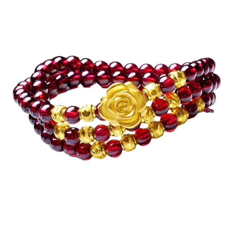 One bead bracelet pomegranate, simple and elegant design, for beloved, Birthday gift