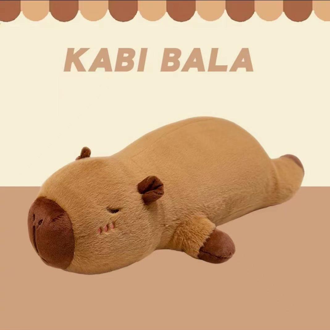 Almohada Larga de Peluche Carpincho de Peluche y Poliéster para Dormir y Sofá