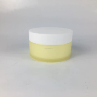 100g磨砂膏霜瓶 PP眼膜瓶带勺广口塑料面膜瓶 可定色卸妆膏包材