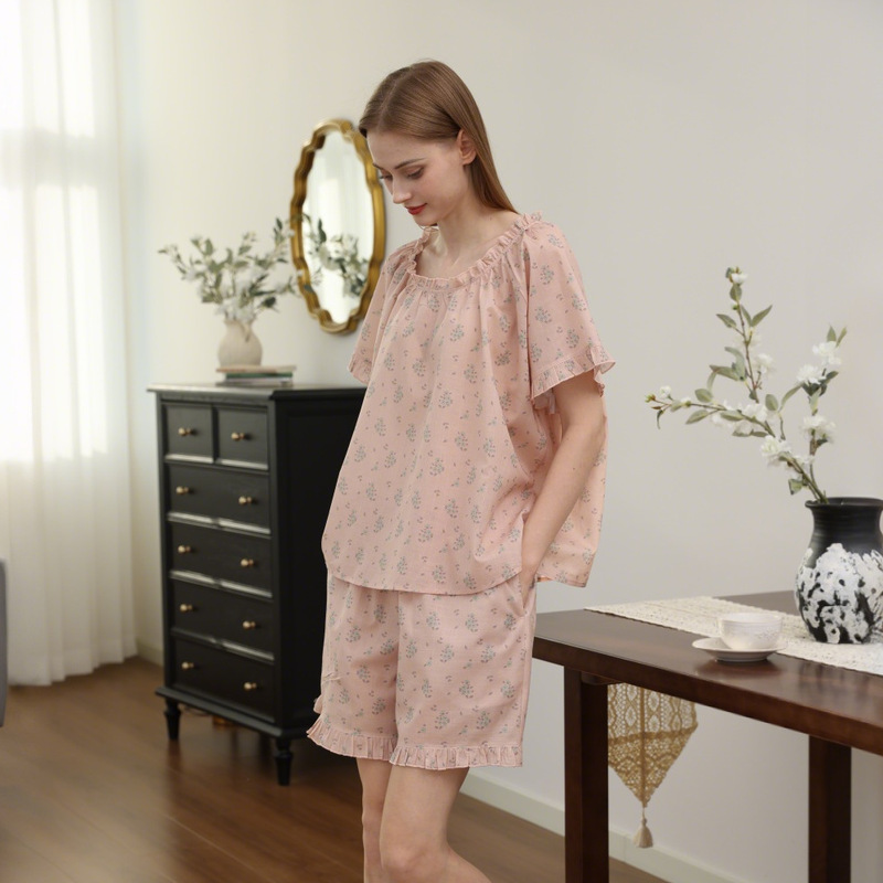 9-Point Pants Xiaohongshu Kuaishou Summer Pajamas Lace Sexy Pure Desire Suspender Suit French Home Wear for Women